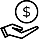 hand holding coin icon